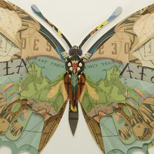 Load image into Gallery viewer, Two's Company Papillon Set of 4 Butterfly Paper Collage Wall Art