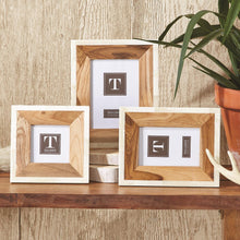 Load image into Gallery viewer, Two's Company Framework Wood and Bone Set of 3 Photo Frame Set