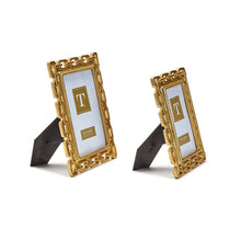 Load image into Gallery viewer, Two's Company Fanshell Set of 3 Gold Leaf Photo Frames