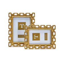 Load image into Gallery viewer, Two's Company Fanshell Set of 3 Gold Leaf Photo Frames