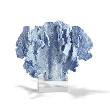 Load image into Gallery viewer, Two's Company Blue Coral Sculpture on Glass Base