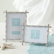 Load image into Gallery viewer, Two's Company Zinc Bamboo Set of 2 Photo Frames
