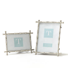 Load image into Gallery viewer, Two's Company Zinc Bamboo Set of 2 Photo Frames