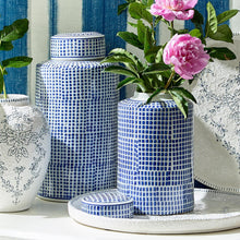 Load image into Gallery viewer, Two's Company Set of 2 Blue & White Covered Decorative Jars