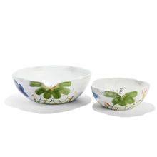 Load image into Gallery viewer, Two's Company Japanese Flower Blossoms Set of 2 Free Form Bowls