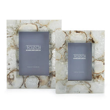 Load image into Gallery viewer, Two's Company Natural Agate Set of 2 Photo Frames (4x6" & 5x7")