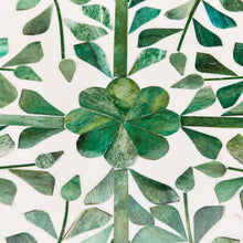 Load image into Gallery viewer, Tozai Green and White Inlaid Decorative Round Decorative Tray