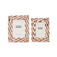 Load image into Gallery viewer, Tozai Set of 2 Brick Mosaic Photo Frames
