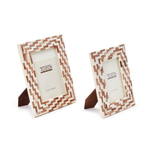 Load image into Gallery viewer, Tozai Set of 2 Brick Mosaic Photo Frames