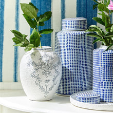 Load image into Gallery viewer, Tozai Home Set of 2 Blue and White Vases