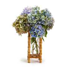 Load image into Gallery viewer, Two's Company Handcrafted 11-1/2" Natural Bamboo Vase with Glass Vessel