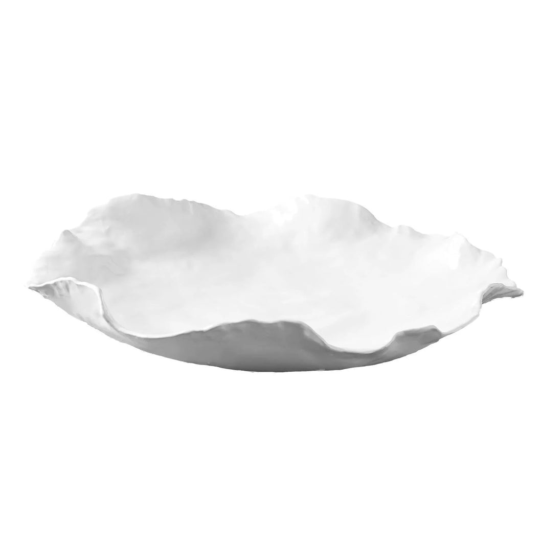 Two's Company Large White Free Form Bowl (Food Safe)