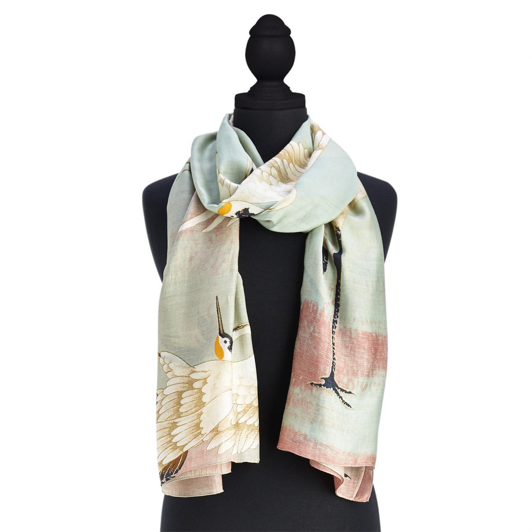 Two's Company Aqua Heron Scarf