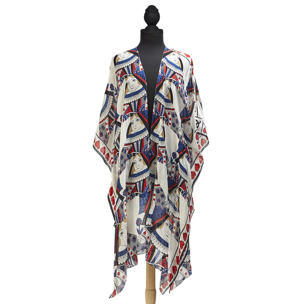 Two's Company Queen Of Hearts Long Kimono