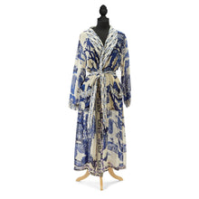 Load image into Gallery viewer, Two&#39;s Company Giant Willow Blue Robe Gown with Removable Waist Tie Closure
