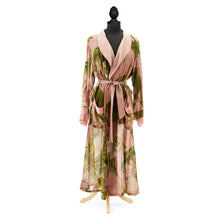 Load image into Gallery viewer, Two&#39;s Company Passion Flower Pink Robe Gown with Removable Waist Tie Closure
