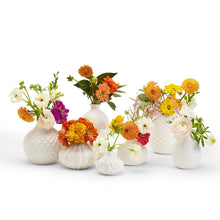 Load image into Gallery viewer, Two&#39;s Company Artisan Carvings 7-Piece Set White Bud Vases
