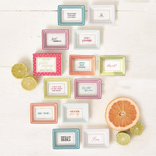 Load image into Gallery viewer, Two&#39;s Company Petite Wise Sayings, Set of 12, Trinket Trays in Gift Box

