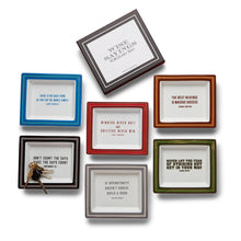 Load image into Gallery viewer, Two&#39;s Company Set of 6 Wise Sayings Gentlemen&#39;s Desk Trays
