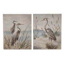 Load image into Gallery viewer, Two&#39;s Company Shore Bird Hand Painted Set of 2 Wall Art

