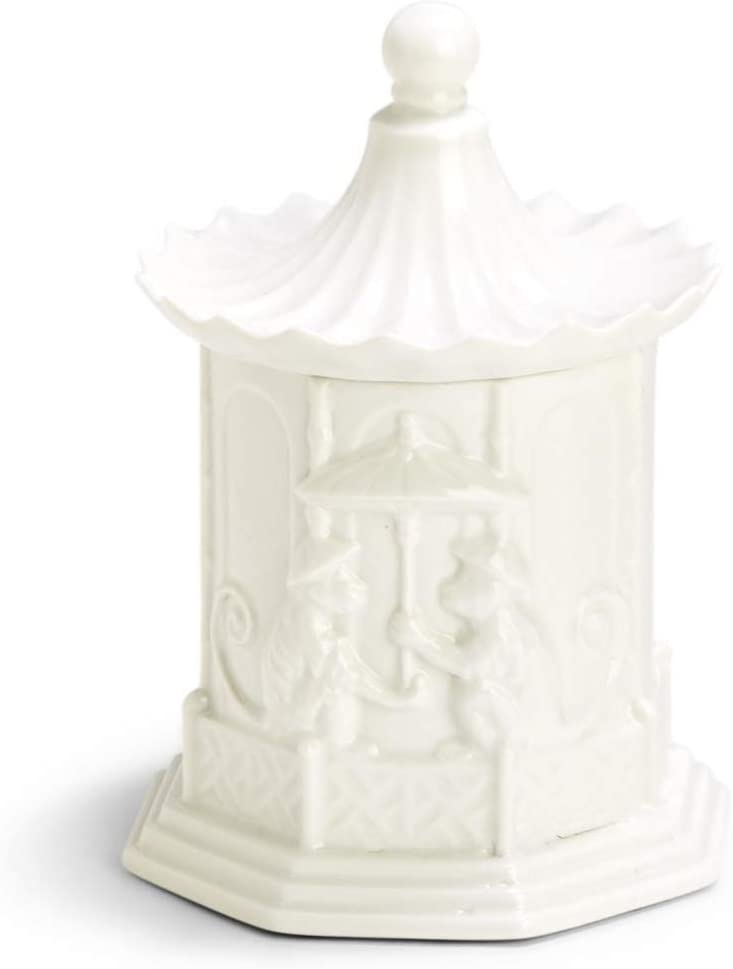 Two's Company Pagoda Filled Candle with Amber Scent in Gift Box
