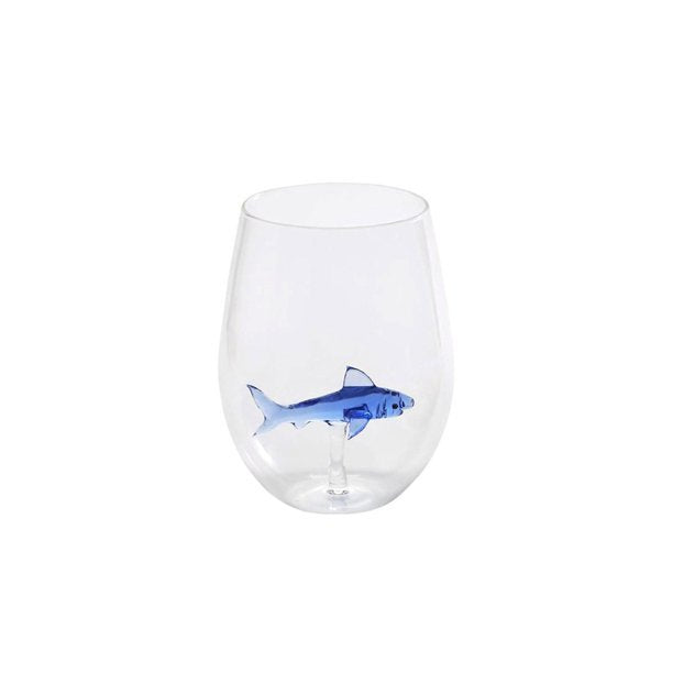 Two's Company Great White Shark Stemless Wine Glass (20 oz.)