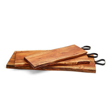 Load image into Gallery viewer, Two&#39;s Company Communal Table Set of 3 Serving Boards With Iron Handle
