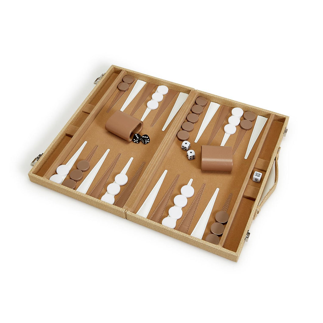 Two's Company Terra Cane Backgammon Set