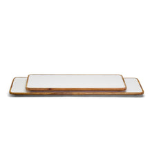 Load image into Gallery viewer, Two&#39;s Company Grazing Soiree Hand-Crafted Set of 2 Long Rectangular Serving Trays
