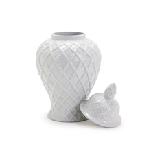 Load image into Gallery viewer, Two&#39;s Company Faux Bamboo Fretwork Decorative Temple Jar
