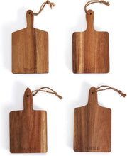 Load image into Gallery viewer, Two&#39;s Company Set of 4 Individual Wood Charcuterie Boards
