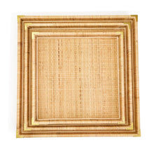 Load image into Gallery viewer, Two&#39;s Company Dream Weavers Set of 3 Natural Rattan Oversized Square Trays
