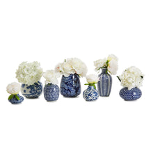Load image into Gallery viewer, Two&#39;s Company Blue and White Set of 7 Hand-Painted Vases
