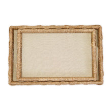 Load image into Gallery viewer, Two&#39;s Company Set of 2 Sea Grass and Rattan Oversized Decorative Square Trays
