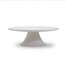 Load image into Gallery viewer, Two&#39;s Company Heirloom Embossed Pearl Edge Cake / Serving Pedestal Platter

