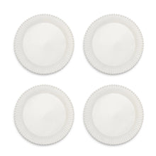 Load image into Gallery viewer, Two&#39;s Company Heirloom Set of 4 Embossed Pearl Edge Dinner Plates
