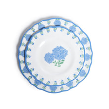 Load image into Gallery viewer, Two&#39;s Company Hydrangea Melamine Set of 4 Salad or Dessert Plates
