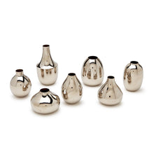 Load image into Gallery viewer, Set of 7 Silver-Plated Nickel Vases by Two&#39;s Company
