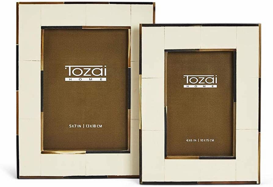 Two's Company Milano Set of 2 Photo Frames With Horn