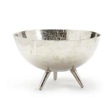 Load image into Gallery viewer, Two&#39;s Company Whitney Footed Silver Aluminum Bowl (Food Safe)
