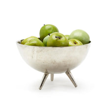 Load image into Gallery viewer, Two&#39;s Company Whitney Footed Silver Aluminum Bowl (Food Safe)
