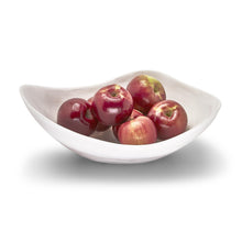 Load image into Gallery viewer, Two&#39;s Company 15&quot; Archipelago White Cloud Marbleized Organic Shaped Bowl
