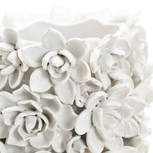 Load image into Gallery viewer, Two&#39;s Company Succulents Set of 2 White Ceramic Planter Vases

