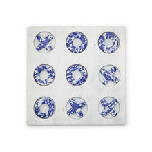 Load image into Gallery viewer, Tozai Blue Marble Hand-Crafted Tic-Tac-Toe Set
