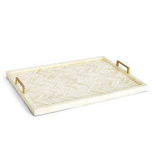 Load image into Gallery viewer, Two&#39;s Company Beaumont Rectangular Herringbone Tray
