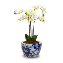 Load image into Gallery viewer, Tozai Japanese Blue Flower Porcelain Planter
