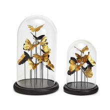 Load image into Gallery viewer, Two&#39;s Company Set of 2 Golden Butterflies in Dome
