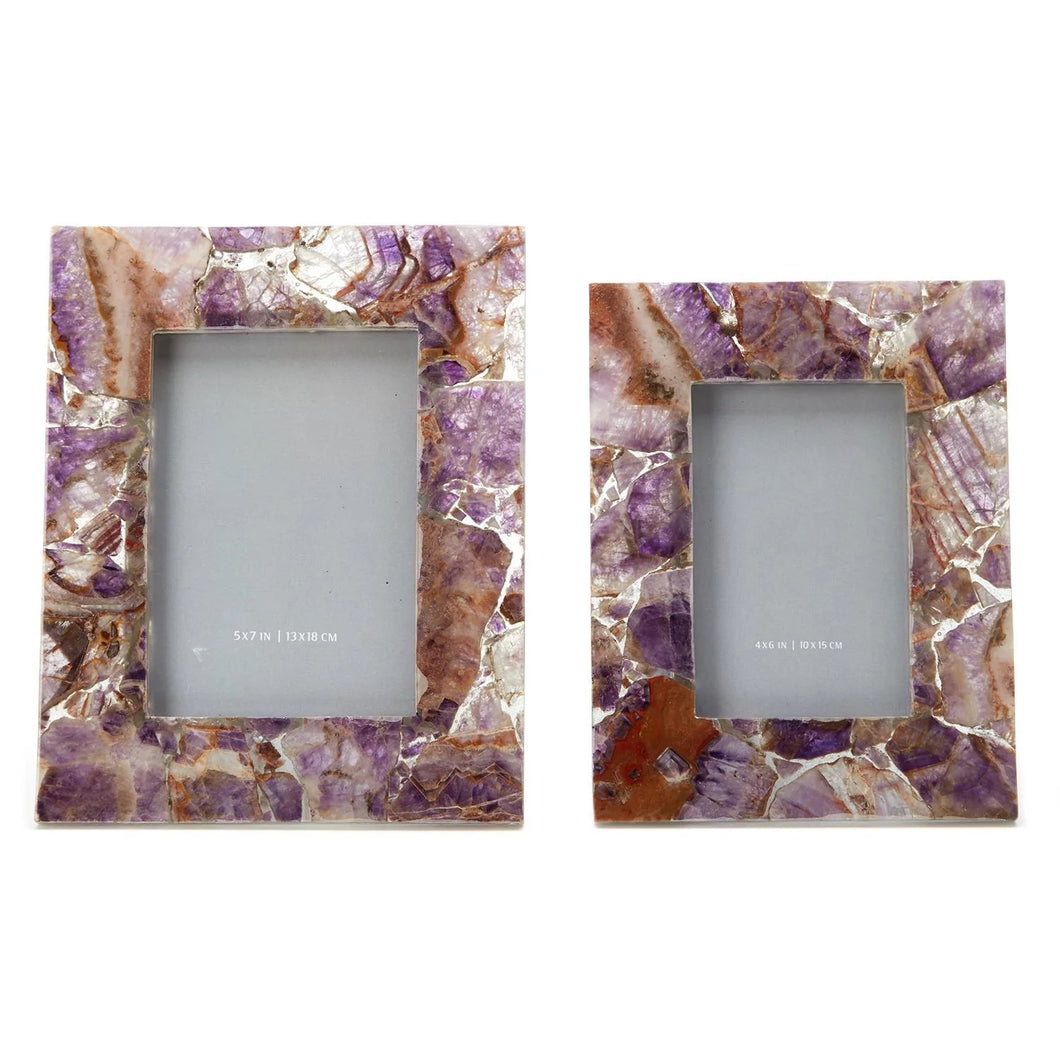 Two's Company Amethyst Set of 2 Photo Frames (4x6