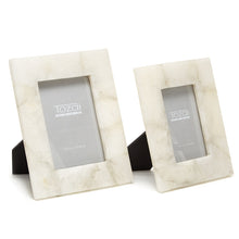 Load image into Gallery viewer, Two&#39;s Company White Quartz Set of 2 Photo Frames in Gift Box (4x6&quot; &amp; 5x7&quot;)
