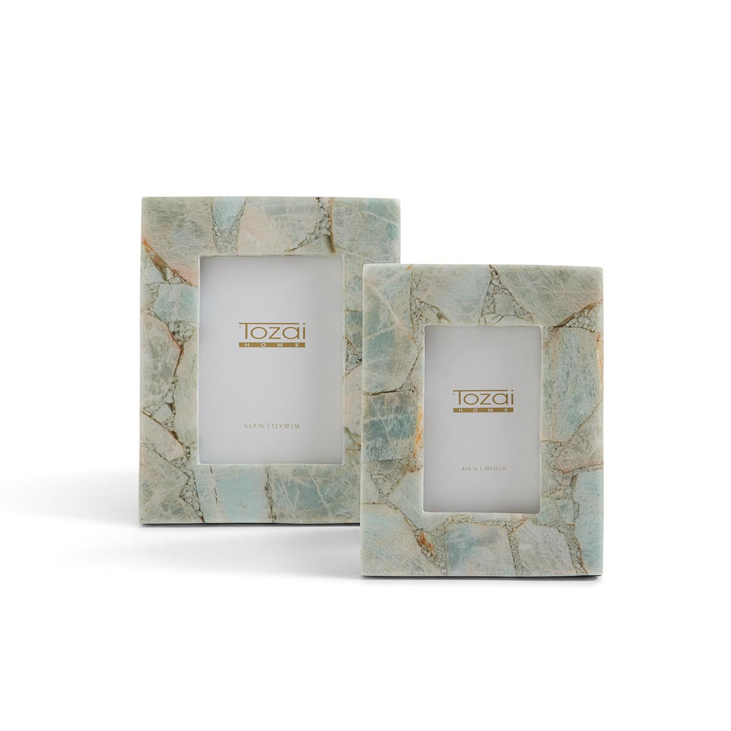 Two's Company Amazonite Set of 2 Photo Frame in Gift Box ( 4x6